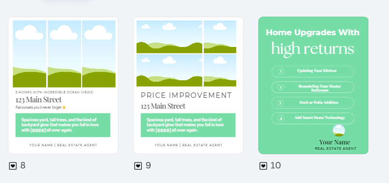 Instagram Post Collection Canva Real Estate Templates