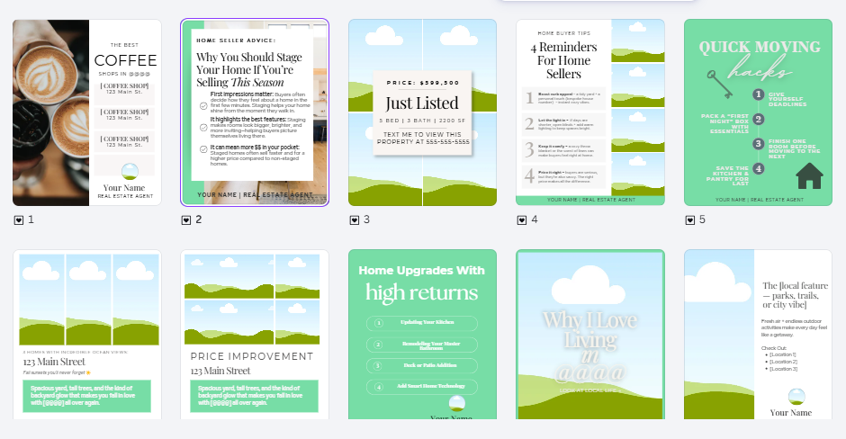 Instagram Post Collection Canva Real Estate Templates