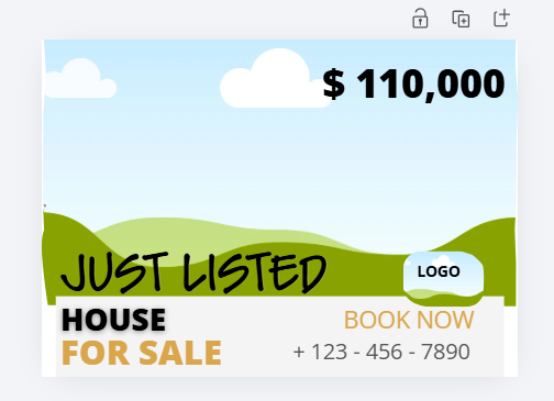 Just Listed Landscape Socials Post I Editable Canva Template