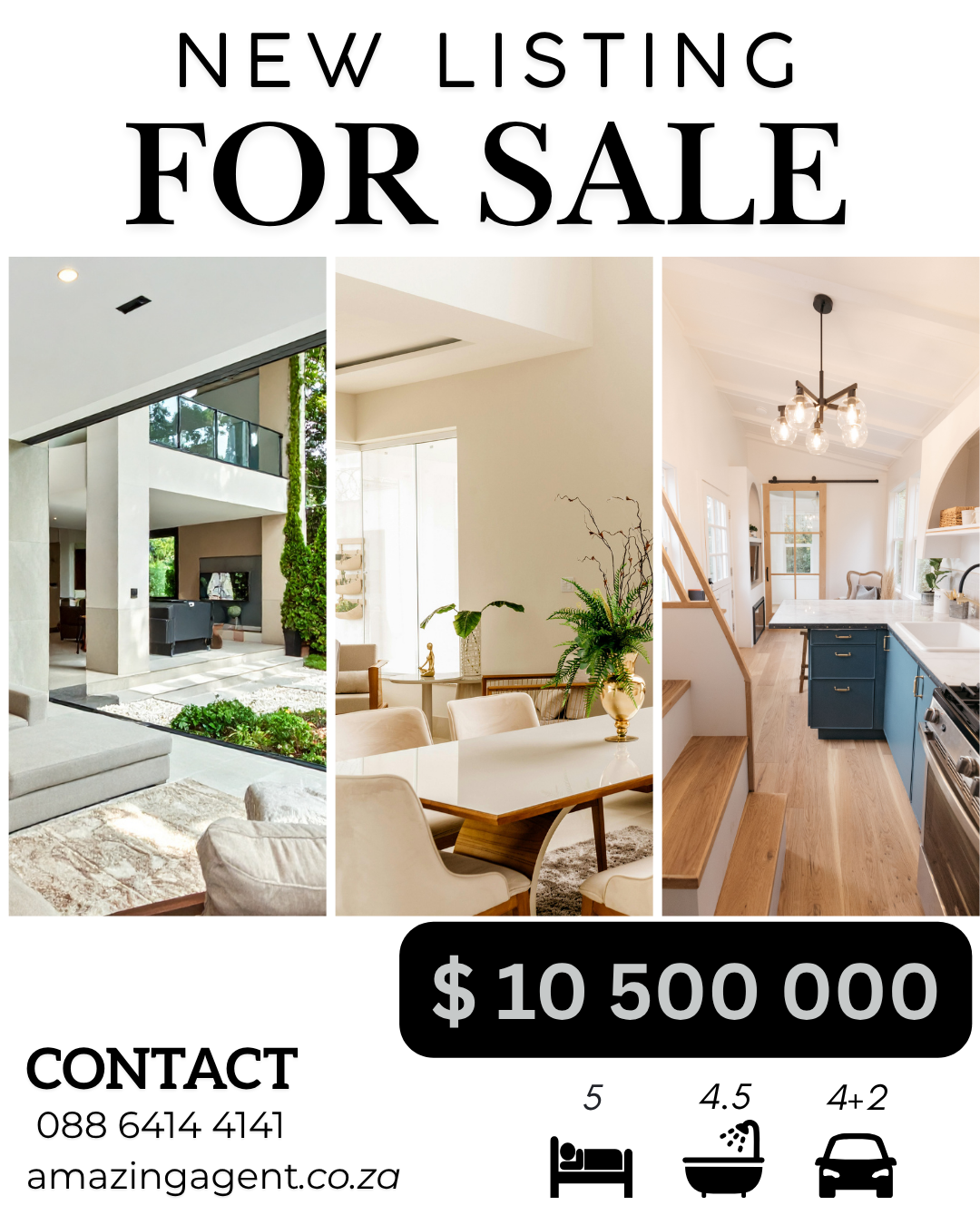 Set of 4 Classic Property Brochures Canva Real Estate Templates